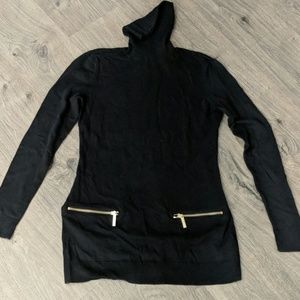 Micheal Kors, turtle neck tunic with zipper detail